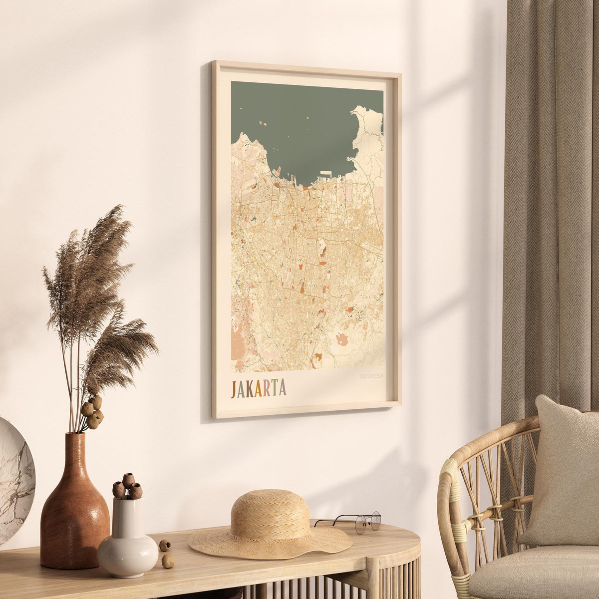jakarta, indonesia map poster - image 2