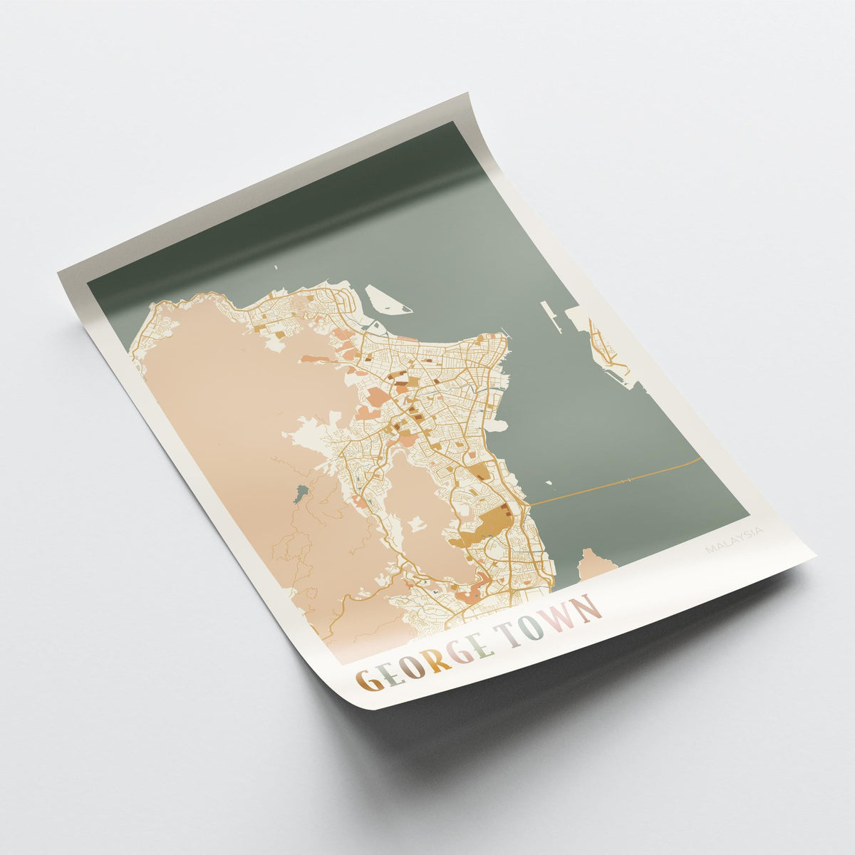 george town, malaysia map poster - image 4
