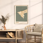 dakar, senegal map poster - image 3