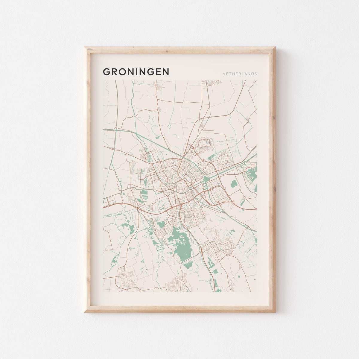 groningen netherlands map poster - image 1