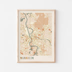mannheim germany map poster - image 1