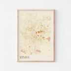 lusaka, zambia map poster - image 1