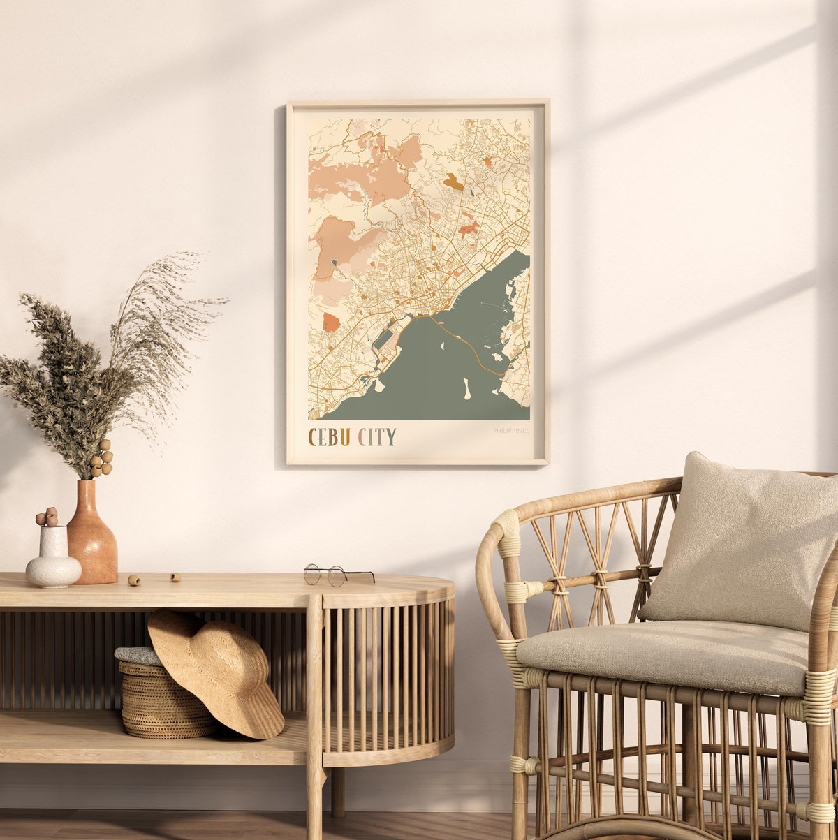 cebu, philippines map poster - image 2