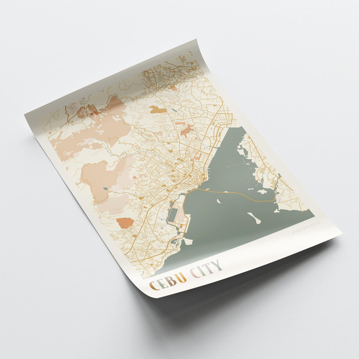 cebu, philippines map poster - image 4