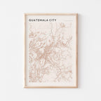 guatemala city, guatemala map poster - image 1