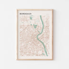 bordeaux france map poster - image 1