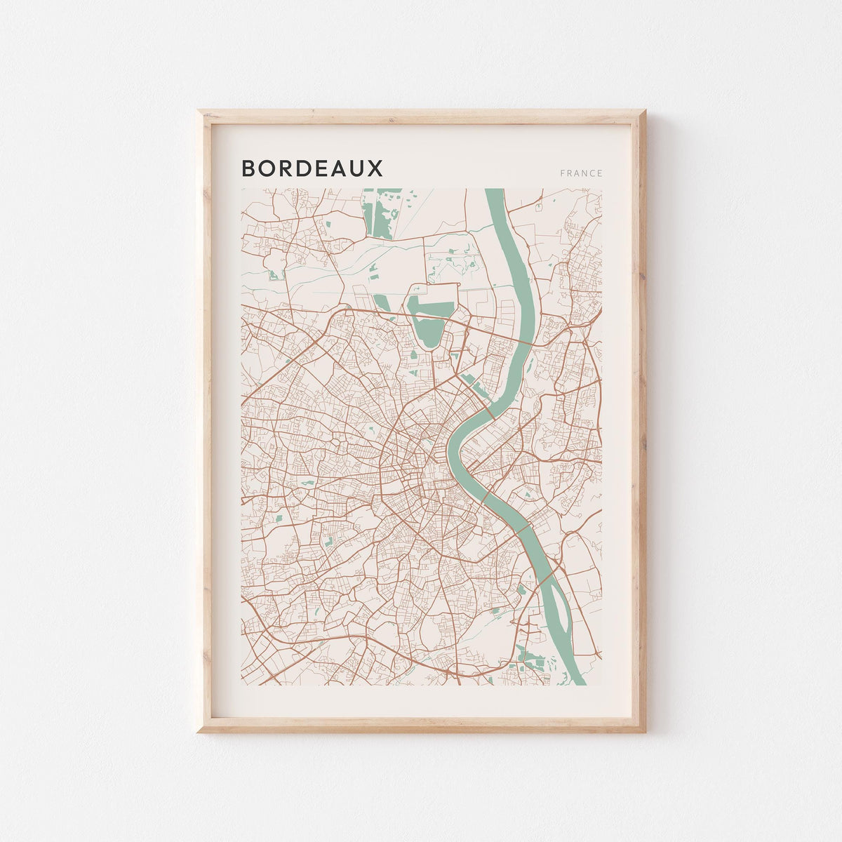 bordeaux france map poster - image 1