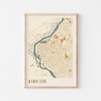 asuncion, paraguay map poster - image 1