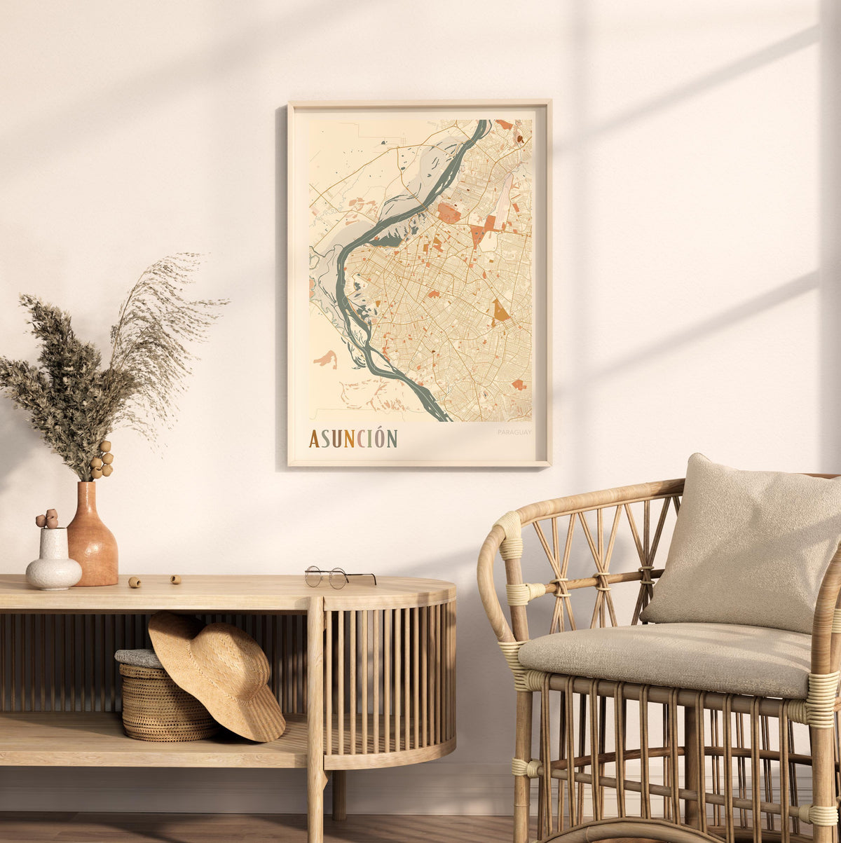 asuncion, paraguay map poster - image 3