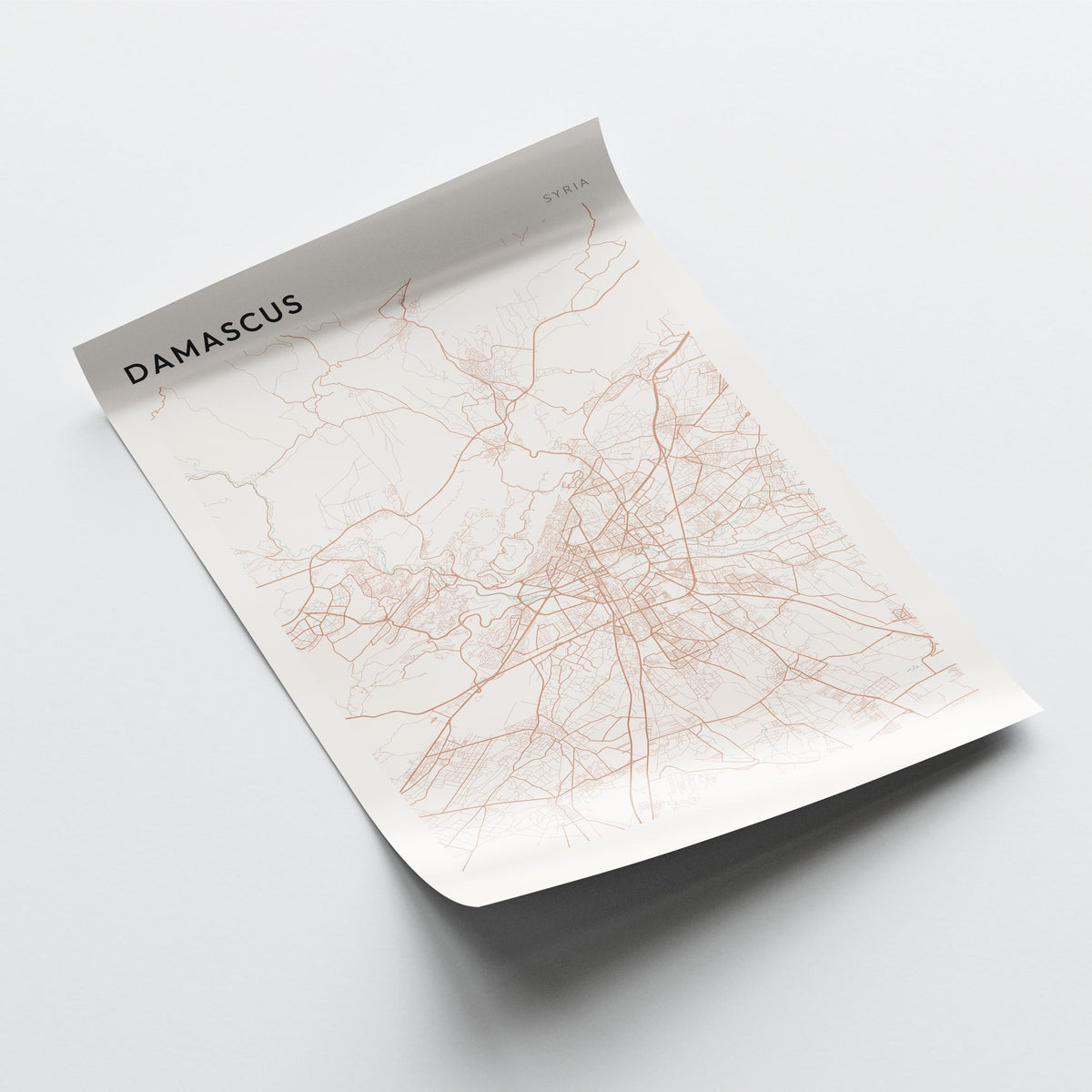 damascus, syria map poster - image 4