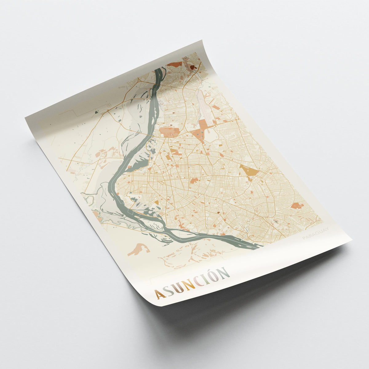 asuncion, paraguay map poster - image 4