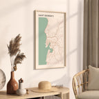 saint georges, grenada map poster - image 2
