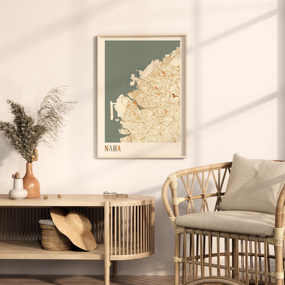 naha, japan map poster - image 3