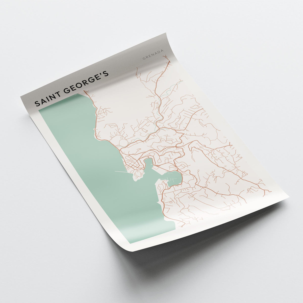 saint georges, grenada map poster - image 4