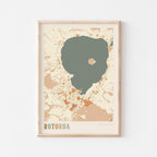 rotorua, new zealand map poster - image 1