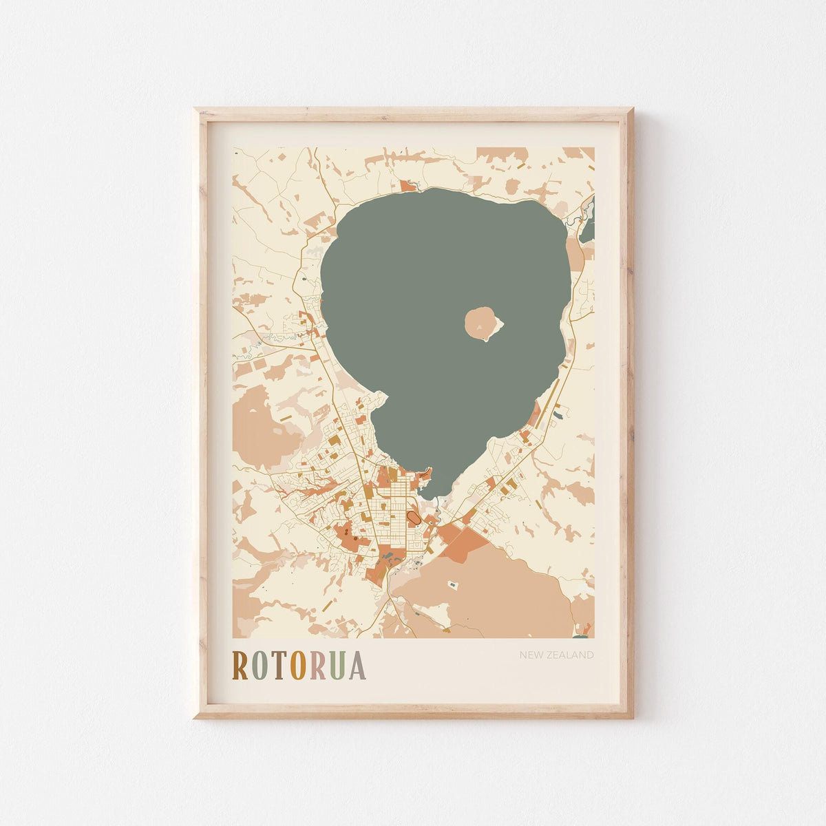 rotorua, new zealand map poster - image 1
