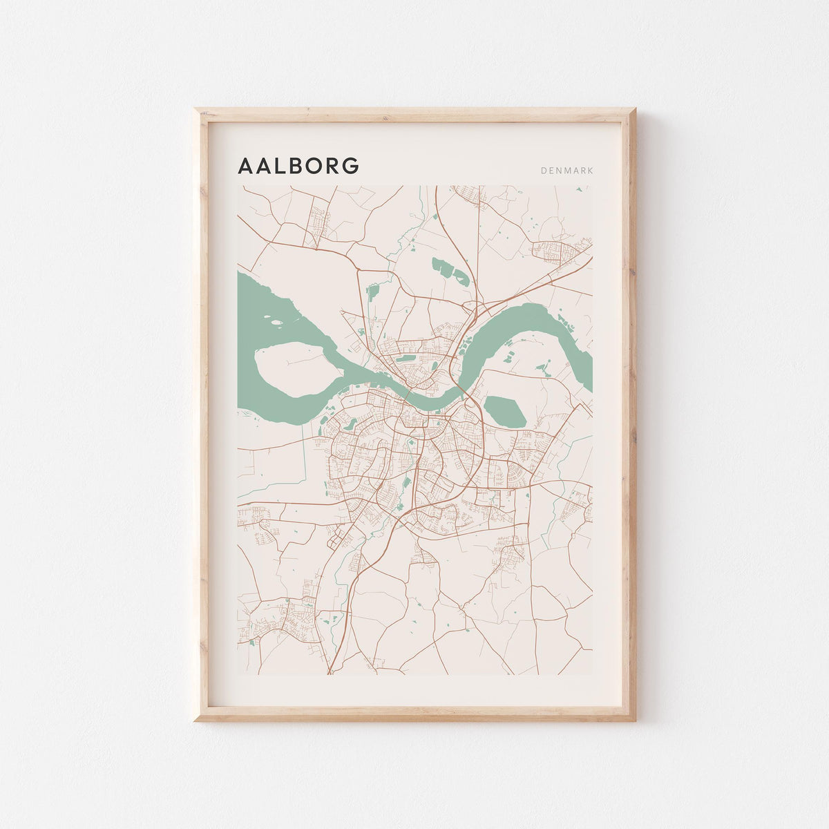 aalborg denmark map poster - image 1