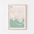 faro portugal map poster - image 1