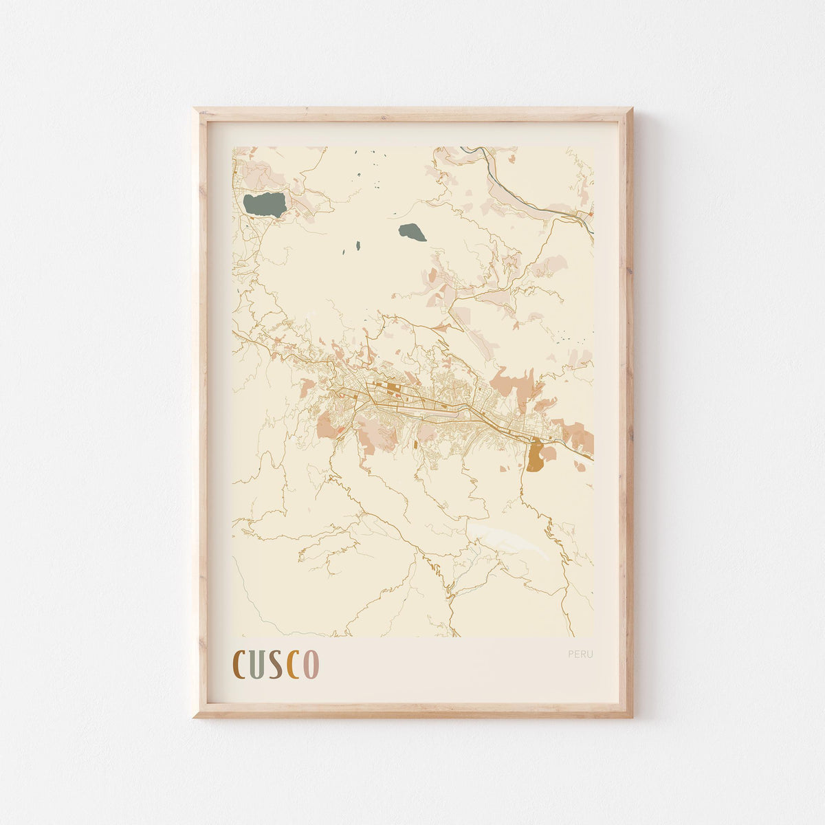 cusco, peru map poster - image 1