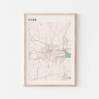 cork ireland map poster - image 1