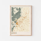 aveiro portugal map poster - image 1