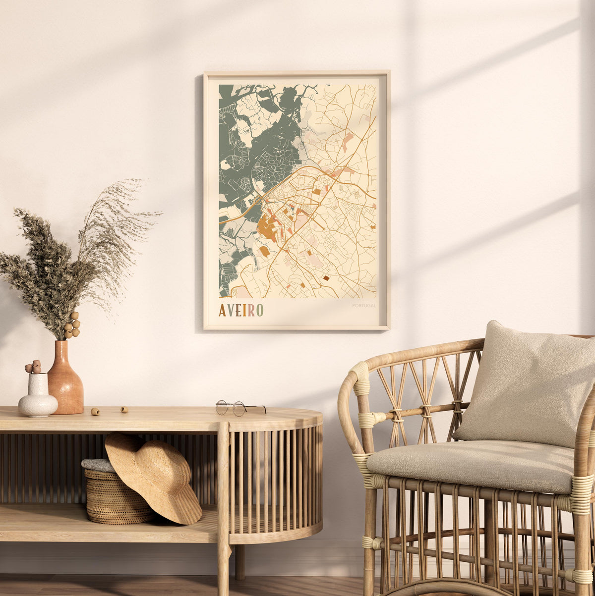 aveiro portugal map poster - image 3