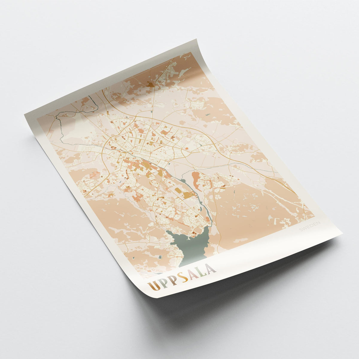 uppsala sweden map poster - image 4