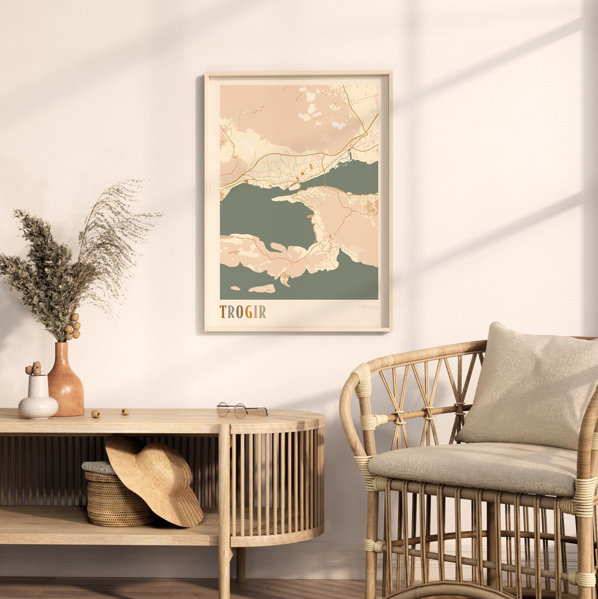 trogir croatia map poster - image 3