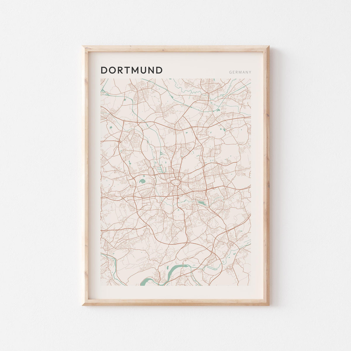 dortmund germany map poster - image 1