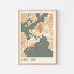 saint john, new brunswick map poster - image 1