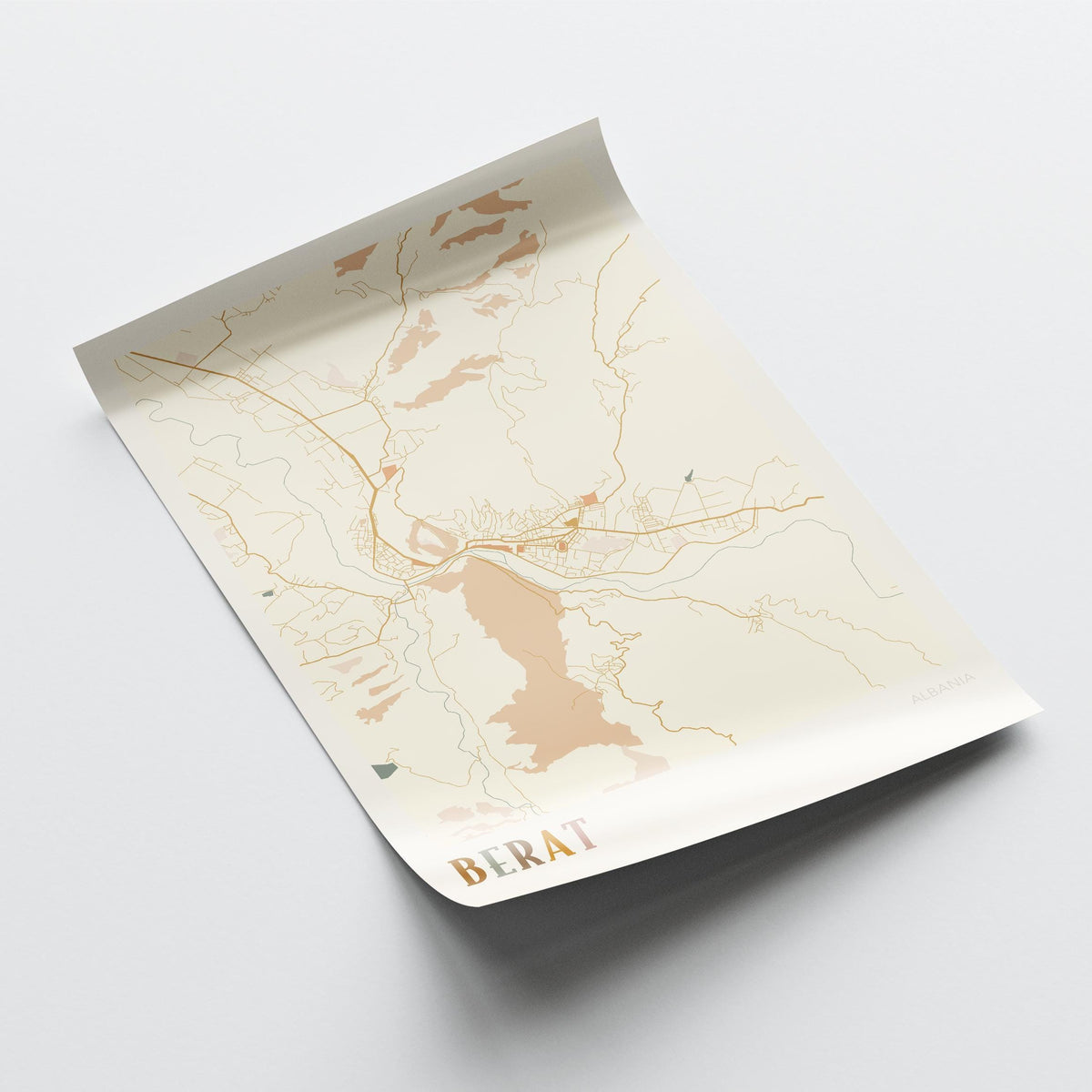 berat albania map poster - image 4