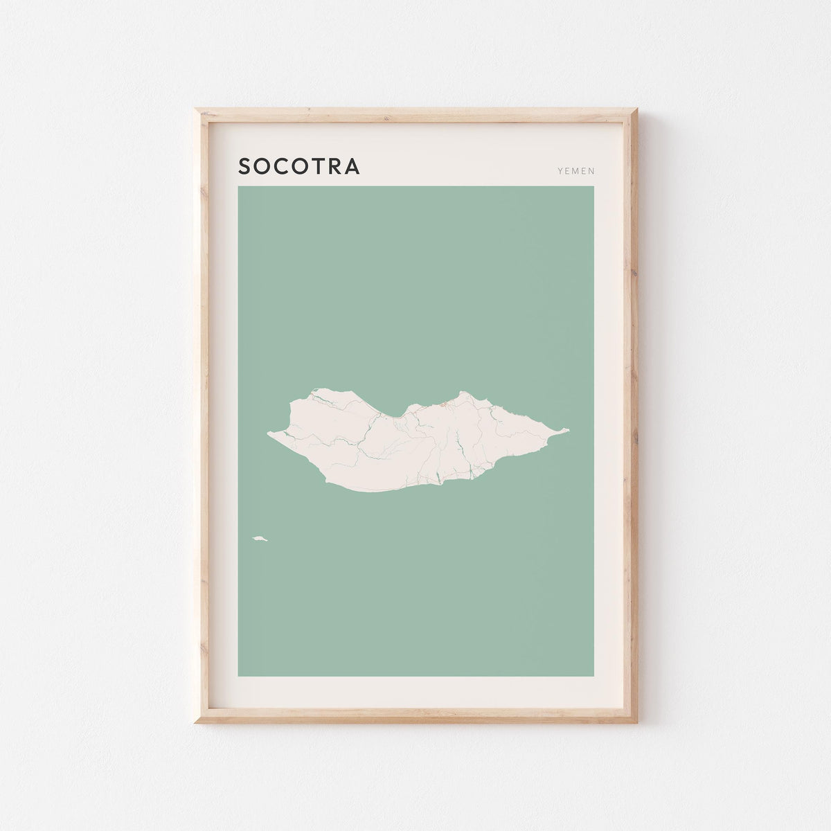 socotra, yemen map poster - image 1