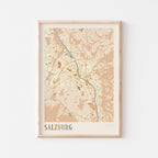 salzburg austria map poster - image 1