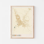 chihuahua, mexico map poster - image 1
