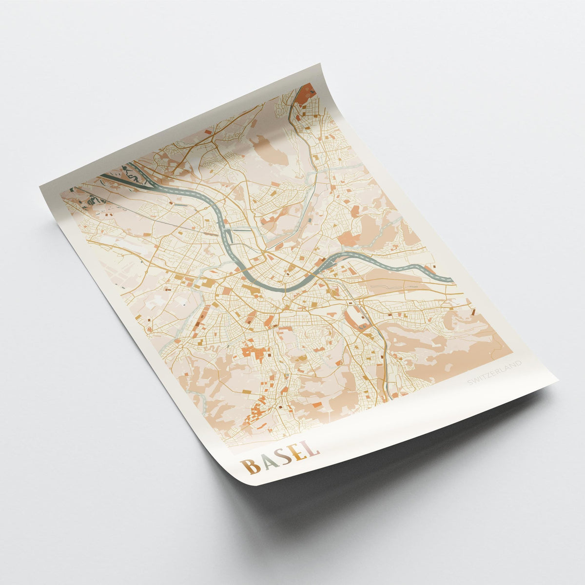 basel switzerland map poster - image 4
