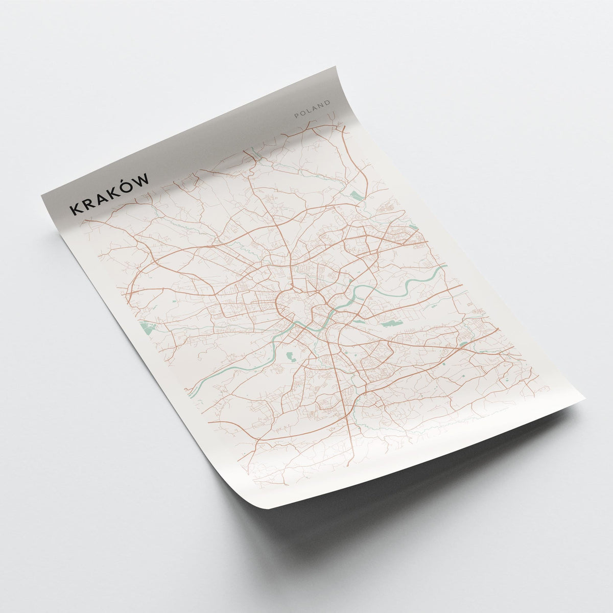 krakow poland map poster - image 4
