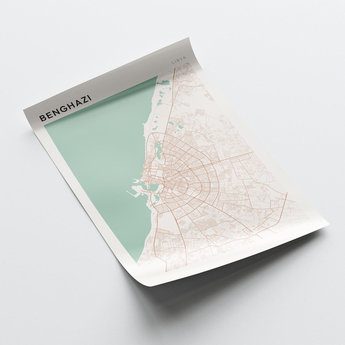 benghazi, libya map poster - image 4