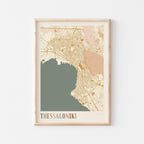 thessaloniki greece map poster - image 1