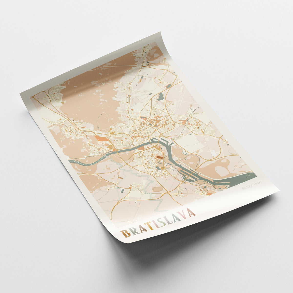 bratislava slovakia map poster - image 4
