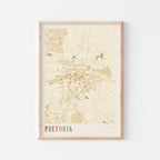 pretoria, south africa map poster - image 1