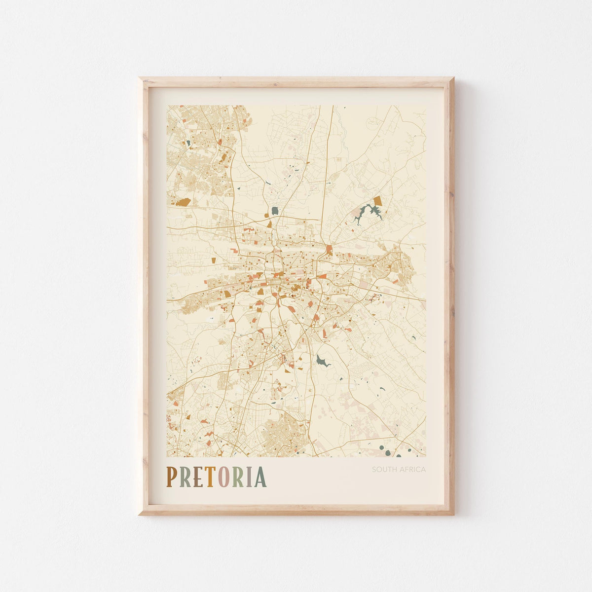 pretoria, south africa map poster - image 1