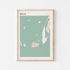 malé, maldives map poster - image 1