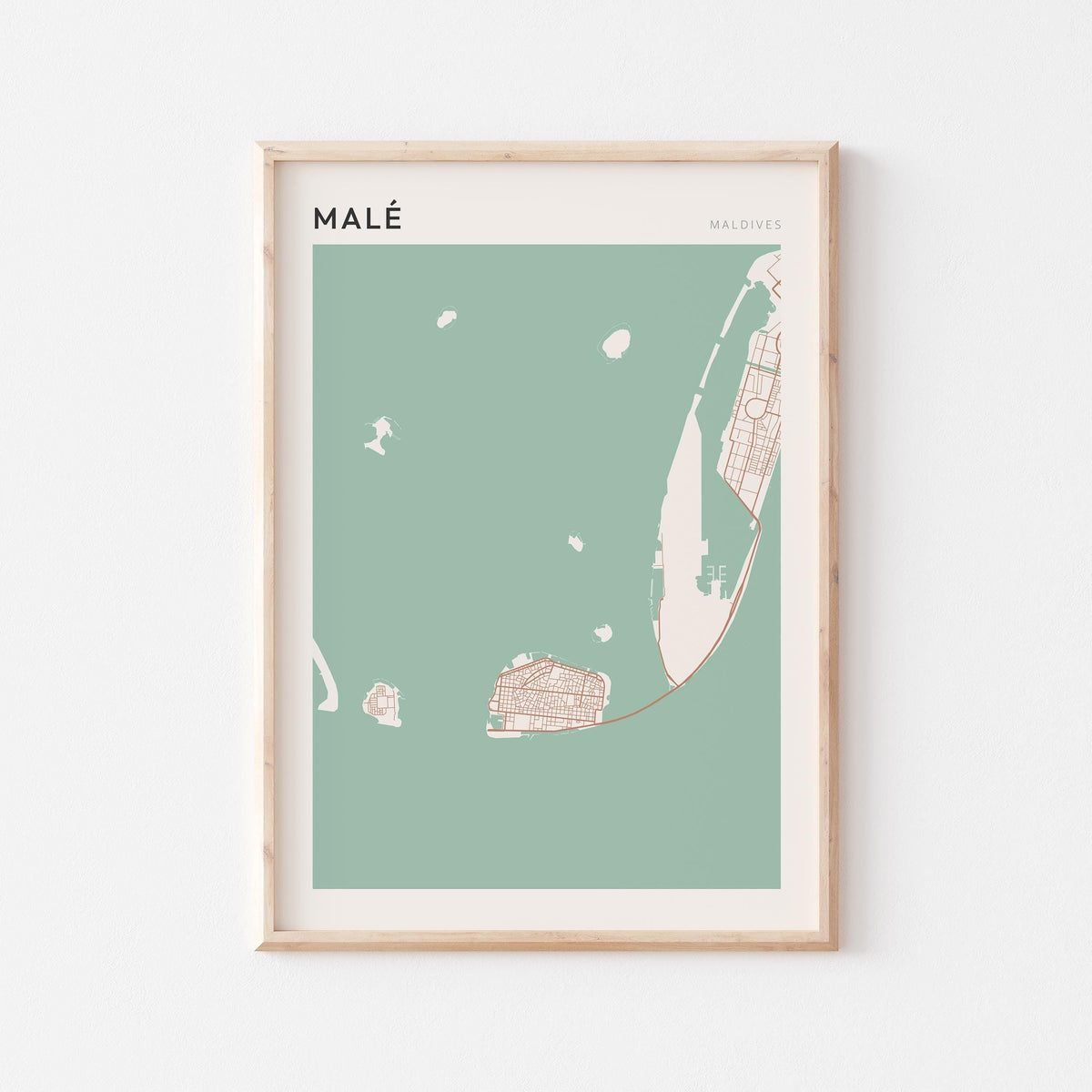 malé, maldives map poster - image 1