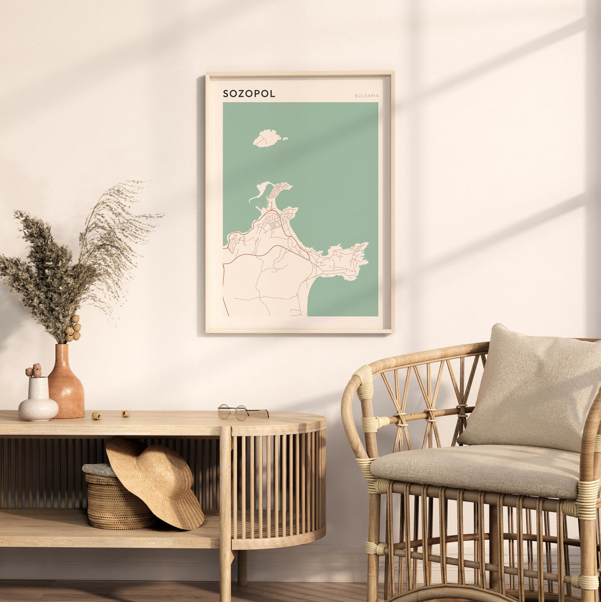 sozopol bulgaria map poster - image 3