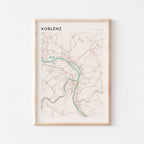 koblenz germany map poster - image 1