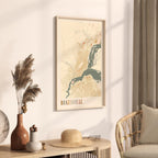 brazzaville, congo map poster - image 2