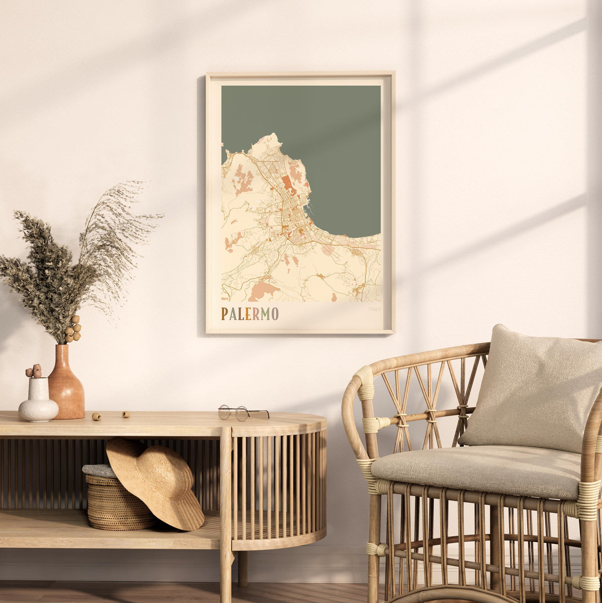 palermo italy map poster - image 3