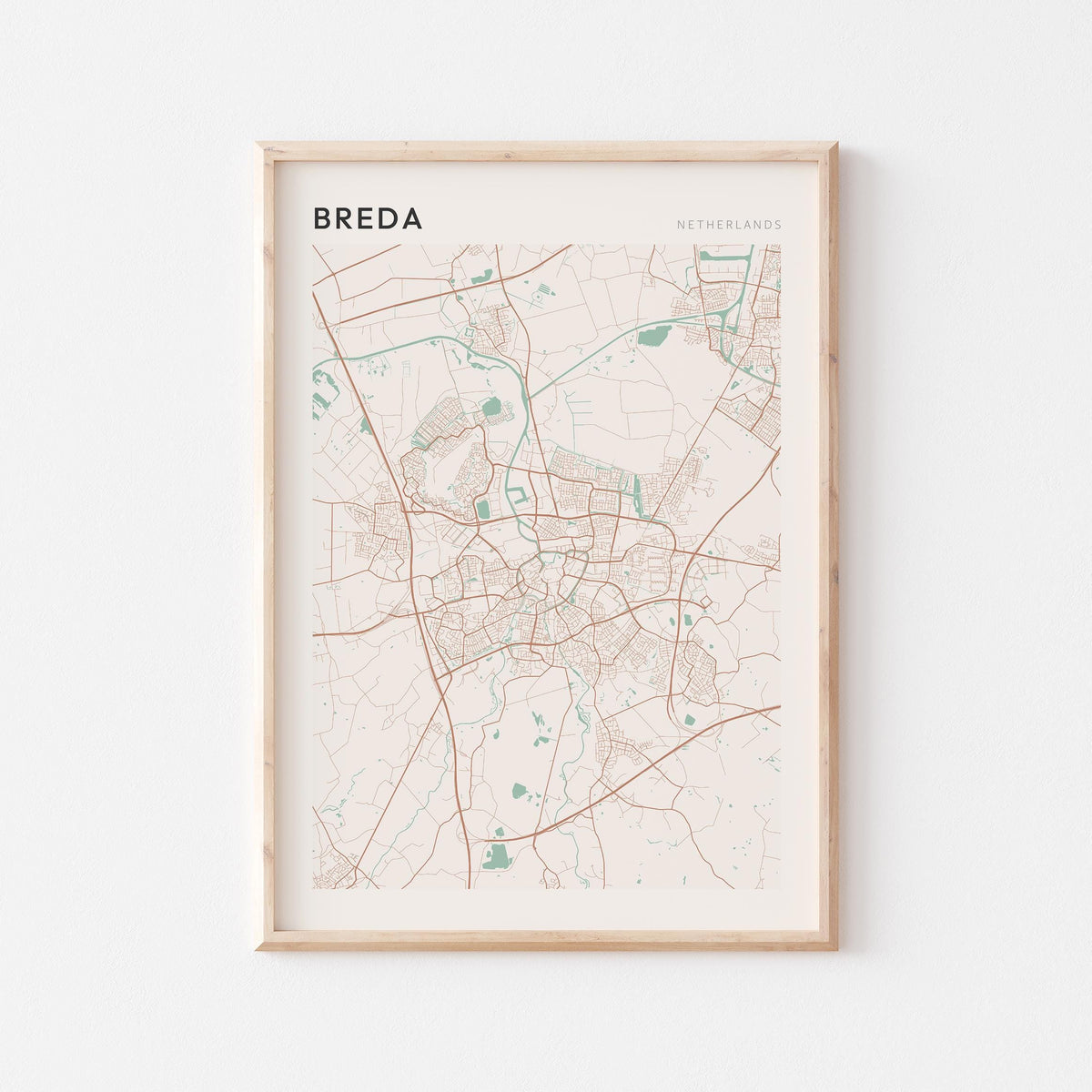 breda netherlands map poster - image 1