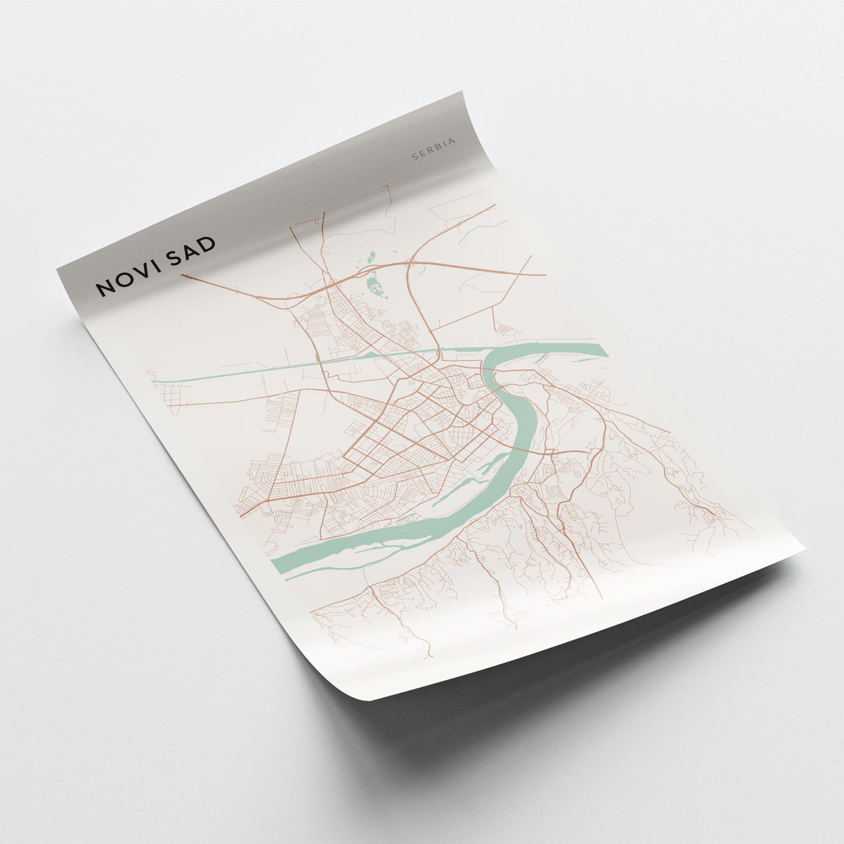 novi sad serbia map poster - image 4