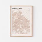 guadalajara, mexico map poster - image 1